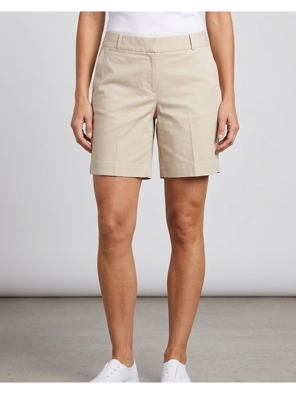 NWT Talbots Khaki Shorts 7” Inseam SZ 12 Classic American Preppy Coastal Grandma